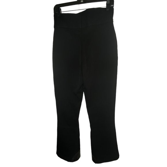 Sportcaster Vintage Black Ski Pants Wool Nylon Stretch 10 High Waist Slimming - Picture 2 of 9